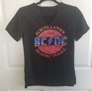 💙 AC/DC European Tour Graphic Band Tee Shirt S